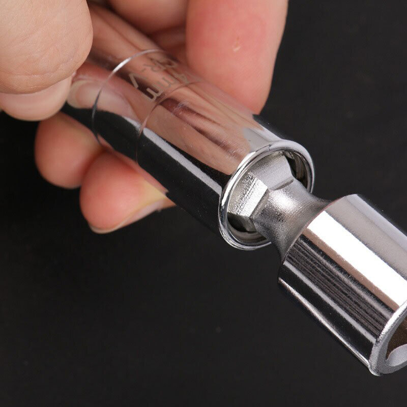 Adaptador de llave de enchufe de bujía, juego de juntas universales con enchufe Flexible magnético, herramienta de reparación de automóviles de 3/8 pulgadas, 14mm, 16mm