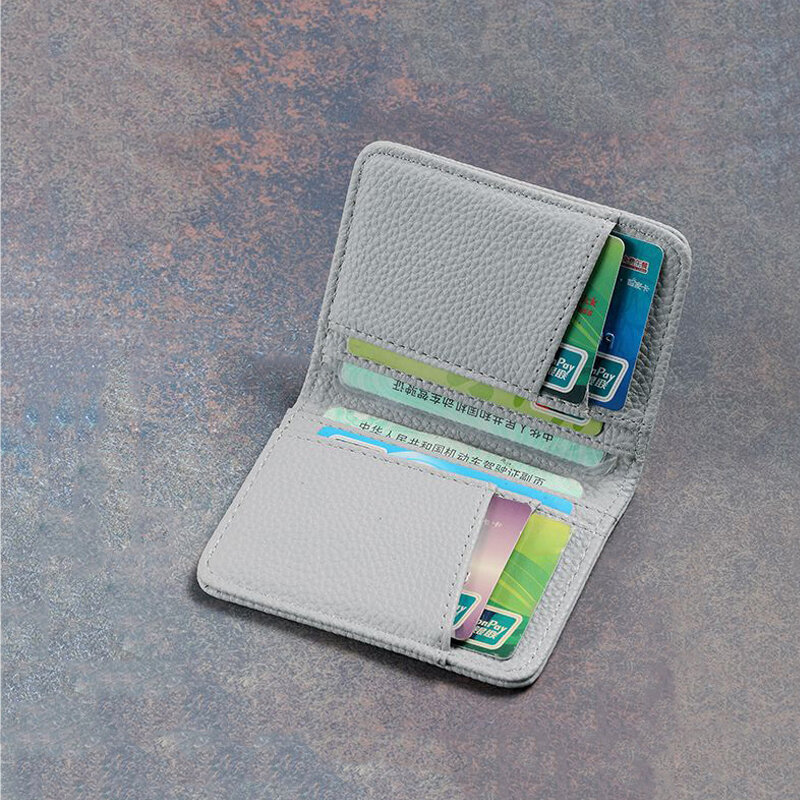 미니멀리스트 신용 카드 소지자 여성용 버스 카드 커버 남성용 소형 지갑 여행 카드 주최자 클립