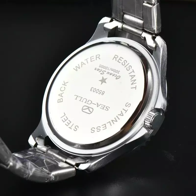 Solo AAA orologi Mens Luxury Sport Full Steel Automatic Date orologio da polso High Qulaity Business orologi al quarzo AAA orologio con gabbiano