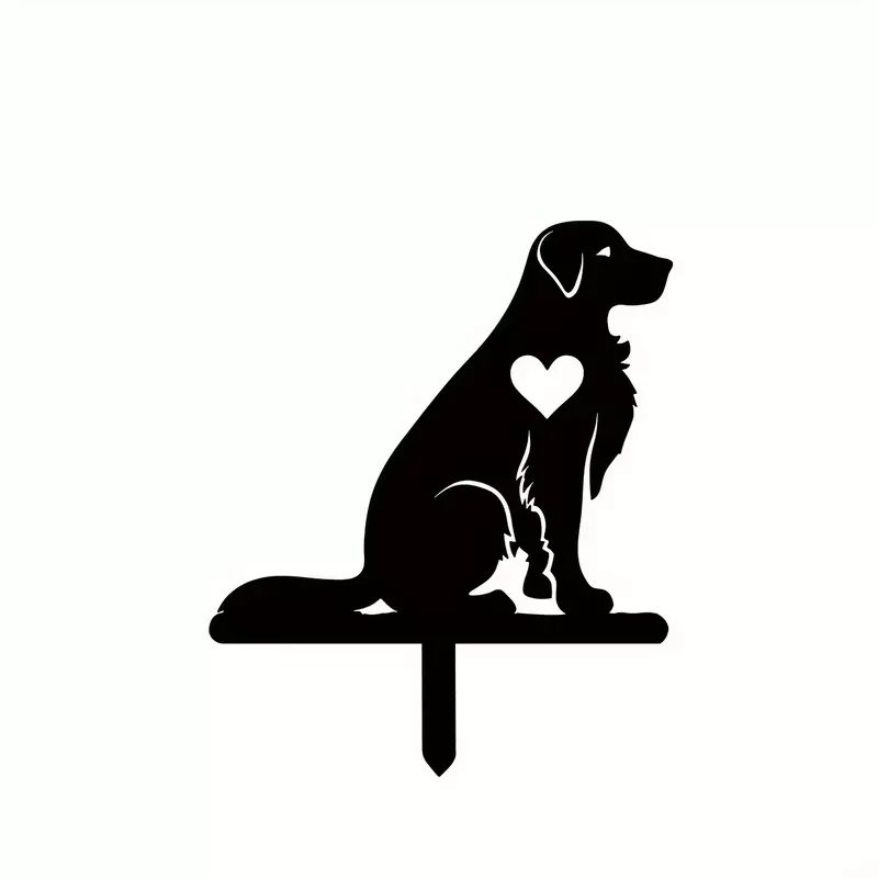 Silhouette de chien intelligent en fer, décor de jardin, signe de cour en métal, art de jardin, décoration extérieure, créatif, commémoratif