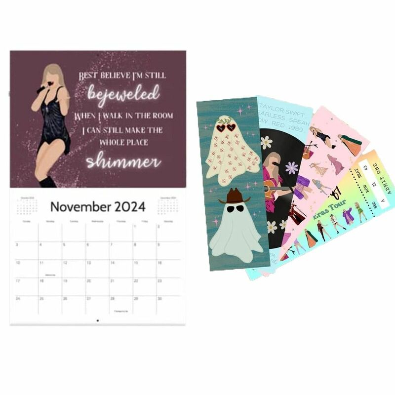 Новогодние подарки, календарь Eras Tour, подарочная бумага с катушкой, настенный календарь, расписание времени, подвесной календарь для помещений
