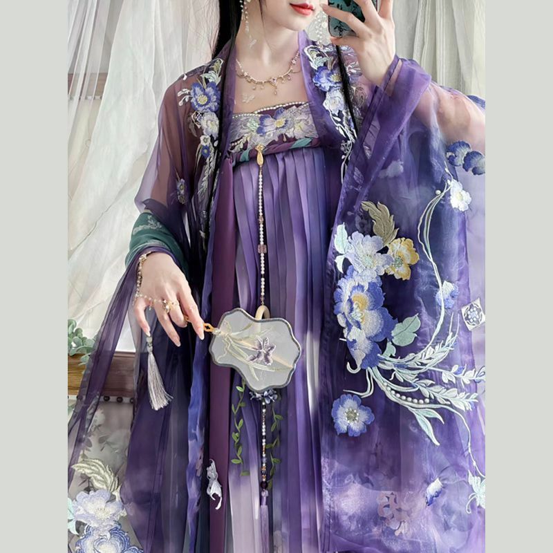 Vestido Hanfu chino para mujer, traje de Cosplay de hadas de Carnaval antiguo, bordado Hanfu, traje de fiesta de cumpleaños, vestido de espectáculo de fotografía