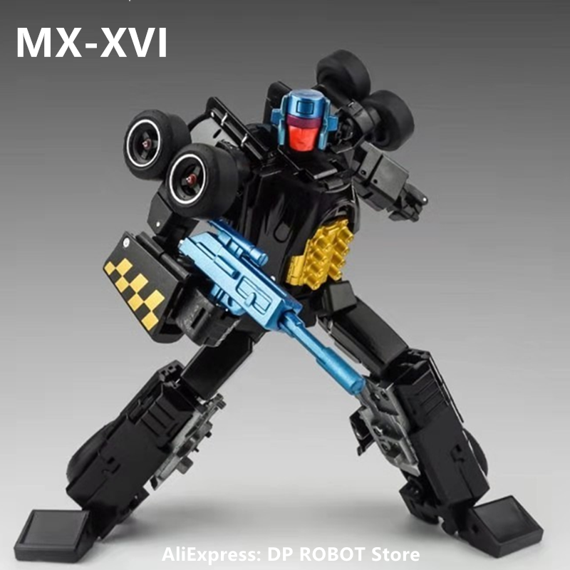 Baru dalam stok x-transbots transformasi MX-XVI Dragstrip hitam G2 warna MP skala Action Figure dengan kotak
