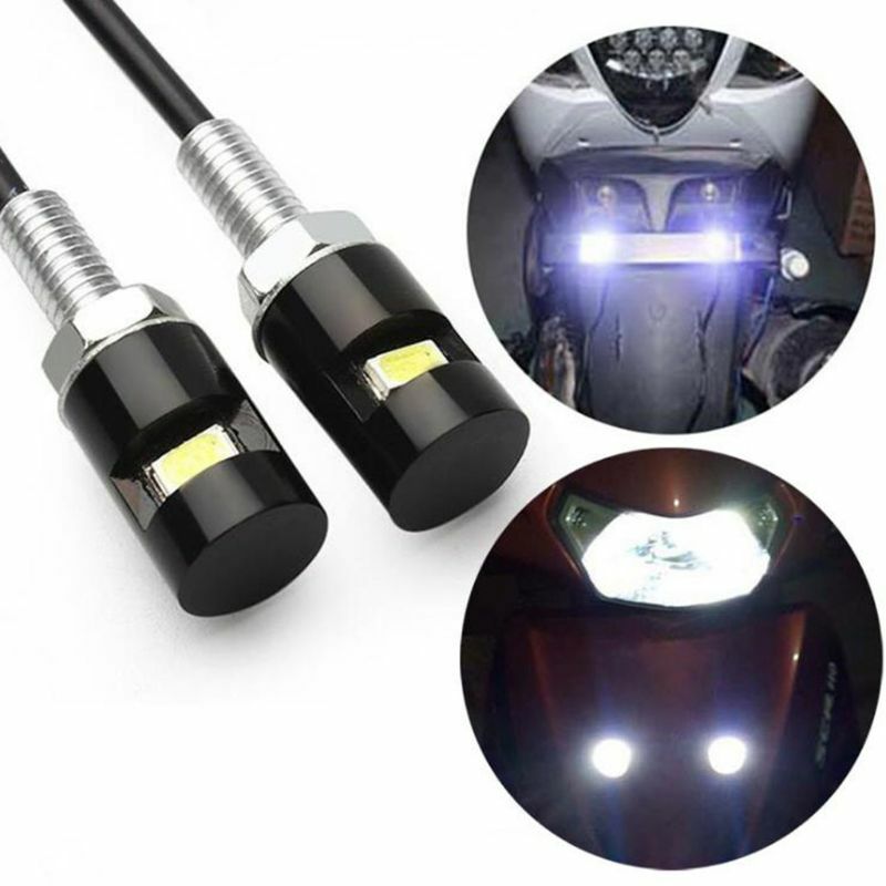 2 stuks kentekenverlichting schroefboutlamp 12V LED-lamp voor auto motorfiets vrachtwagen