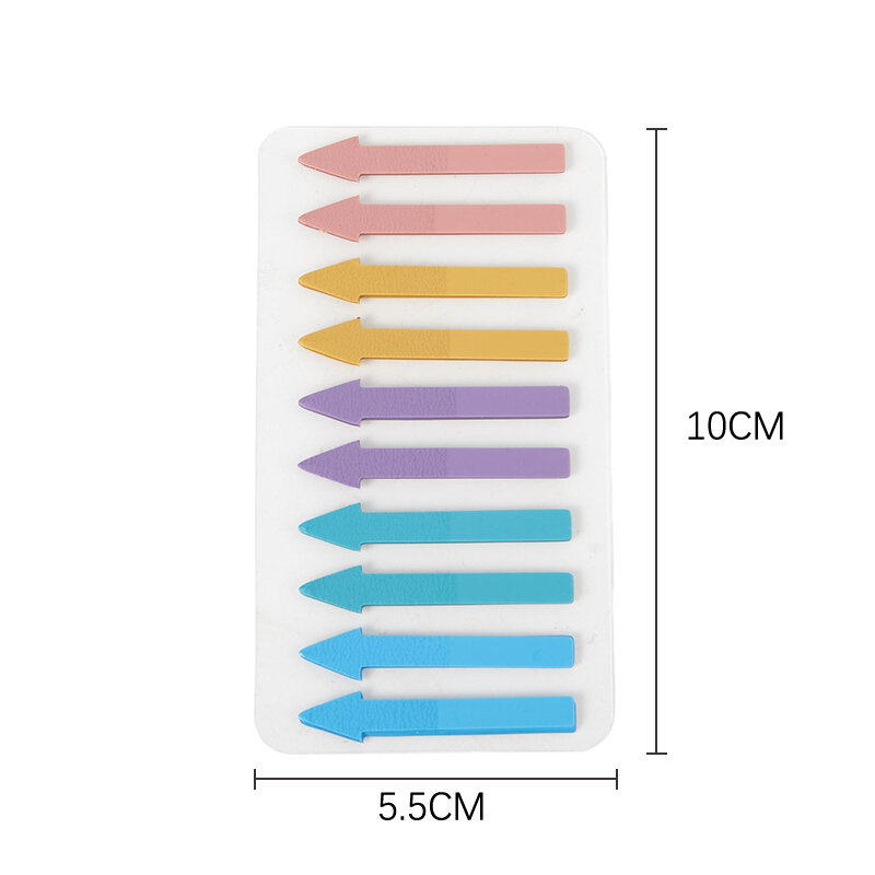 Pegatina de índice de flecha pequeña para estudiantes, pegatina transparente de conveniencia, gradiente, novedad, 200 hojas