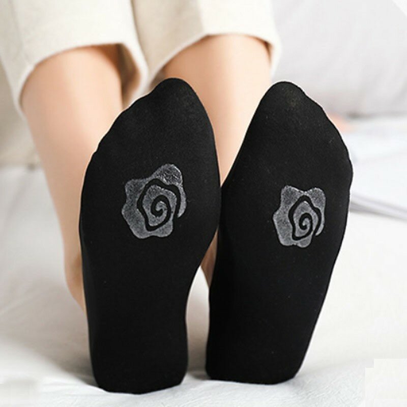 Женские невидимые зимние Нескользящие модные Универсальные Модные дышащие женские носки на высоком каблуке Y110