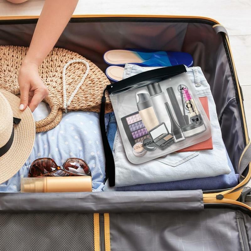 Clear Makeup Bags Makeup Bags Make Up Organizer Cosmetic Organizer Transparent With Zipper & Lanyard Makeup Travel Bag Toiletry