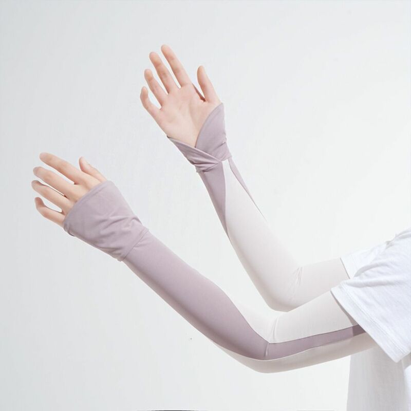 Женские шелковые рукава, Солнцезащитный чехол, солнцезащитные рукава с защитой от ультрафиолета, перчатки для вождения, велосипедные перчатки