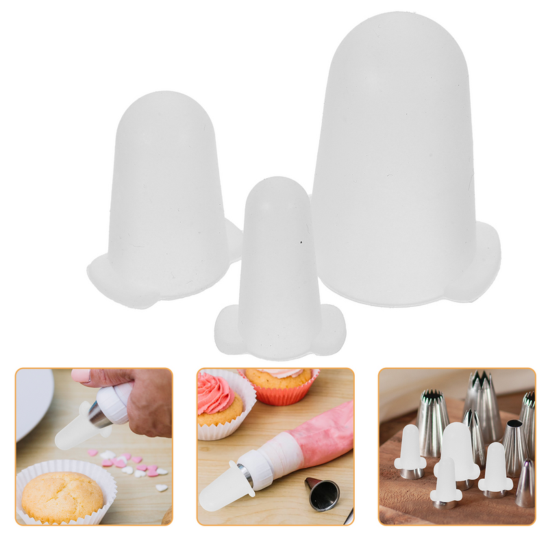 3 Pcs Protective Cap for Piping Tips Decor Pipeline Piping Tip Covers Piping Tip Covers Corbelsating