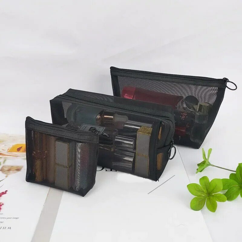 1 pz piccola grande borsa cosmetica trasparente Neceser Kit da toilette custodia per pennelli borsa per trucco Lipstic da donna