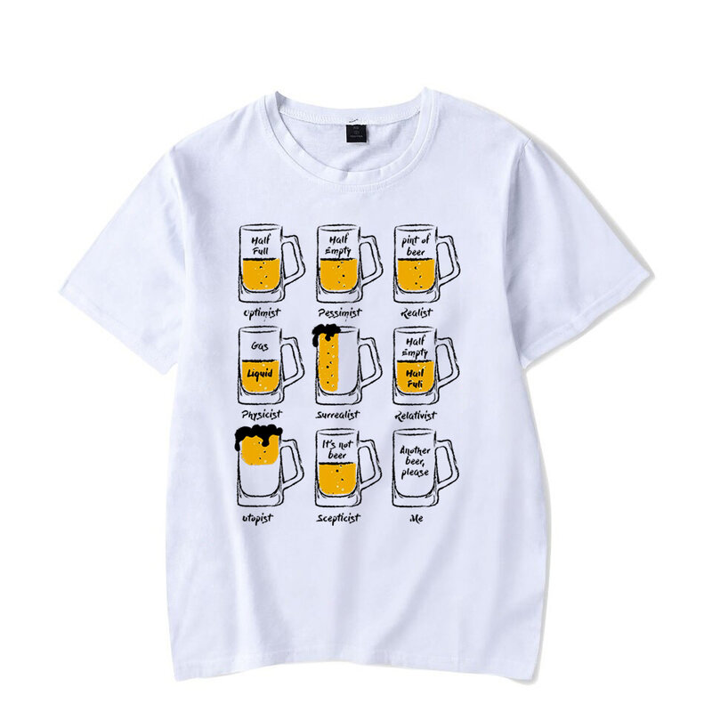 Camisetas de cerveja dos homens dos homens dos desenhos animados da cerveja dos homens das mulheres dos homens das camisetas dos gráficos da cerveja