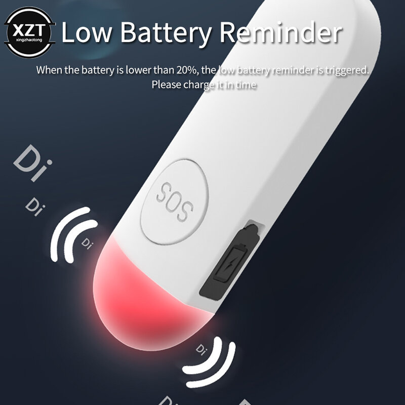 Personal Alarm 130db Dual Mode Anti-wolf Alarm For Women Kids Safety Scream Loud Keychain Emergency Alarm