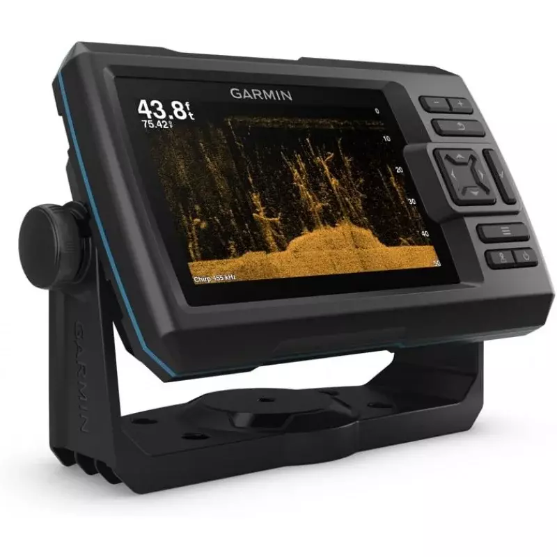 Garmin Ster5cv、トランスデューサー付き、GPS魚群探知機、chirp従来型およびISDB-Viewスキャントランスデューサー、5 "、010-01872-00