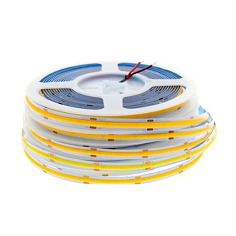 Tira de luces Led Cob autoadhesiva para el hogar, cinta Flexible de alta densidad, lámparas 320/12V, 3000K/6000K, iluminación artesanal