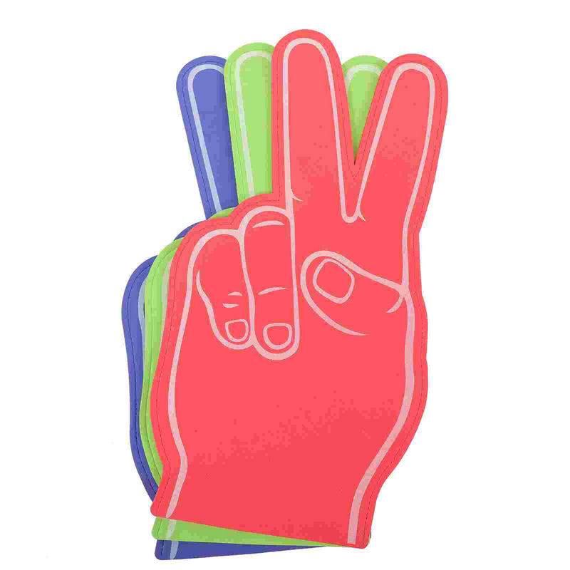 Espuma Finger Puppet Foosball, Mãos de torcida, Esportes Prop Fingers para ponteiro infantil, 3 pcs