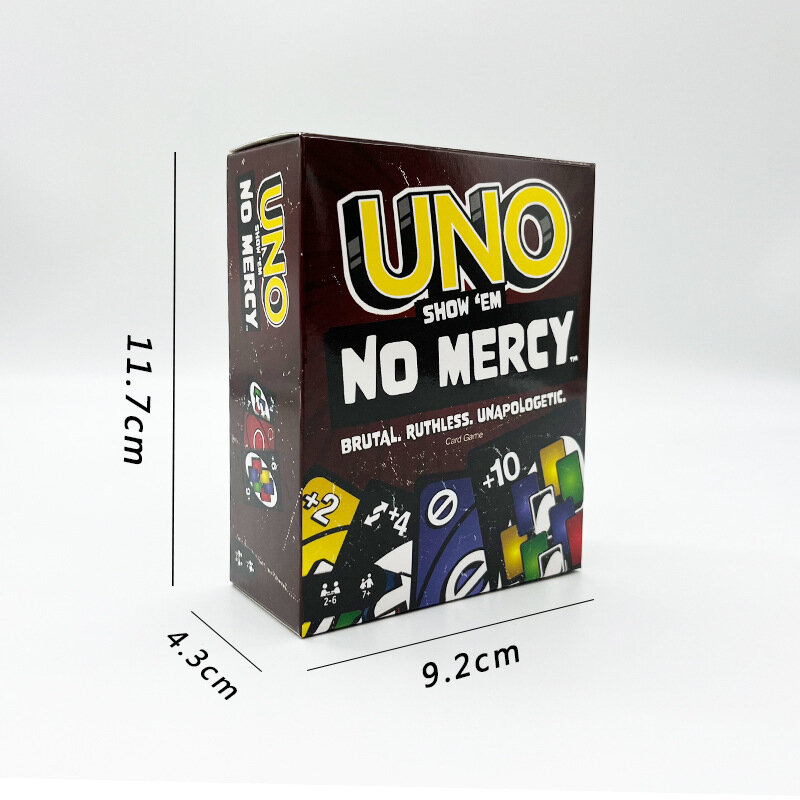UNO NO MERCY Matching Card Game Pokemon Dragon Ball Z Multiplayer Family Party Boardgame Funny Friends Entertainment Poker