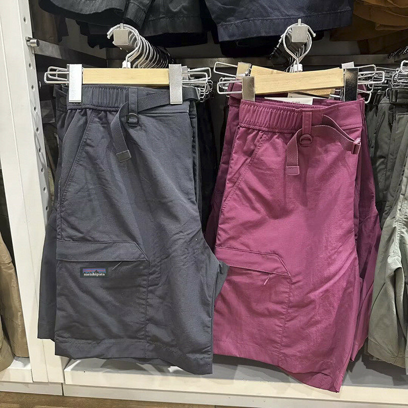 Pantalones cortos informales de nailon para hombre y mujer, monos impermeables para acampar al aire libre