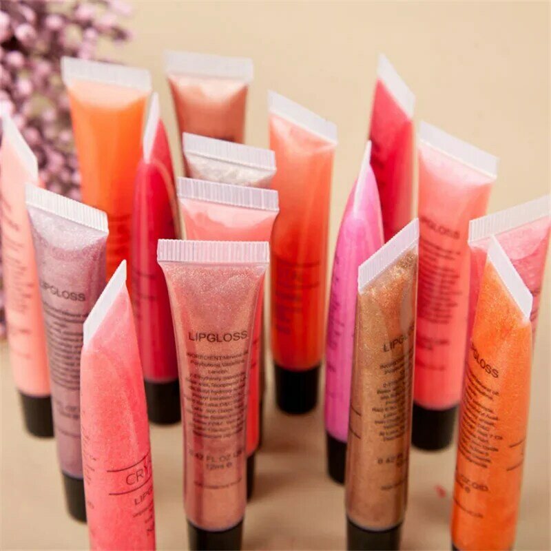 12 Colors Glitter Lip Gloss Pearlescent Shimmer Liquid Lipsticks Moisturizing Nutritious Long Lasting Lip Tint Makeup Cosmetic
