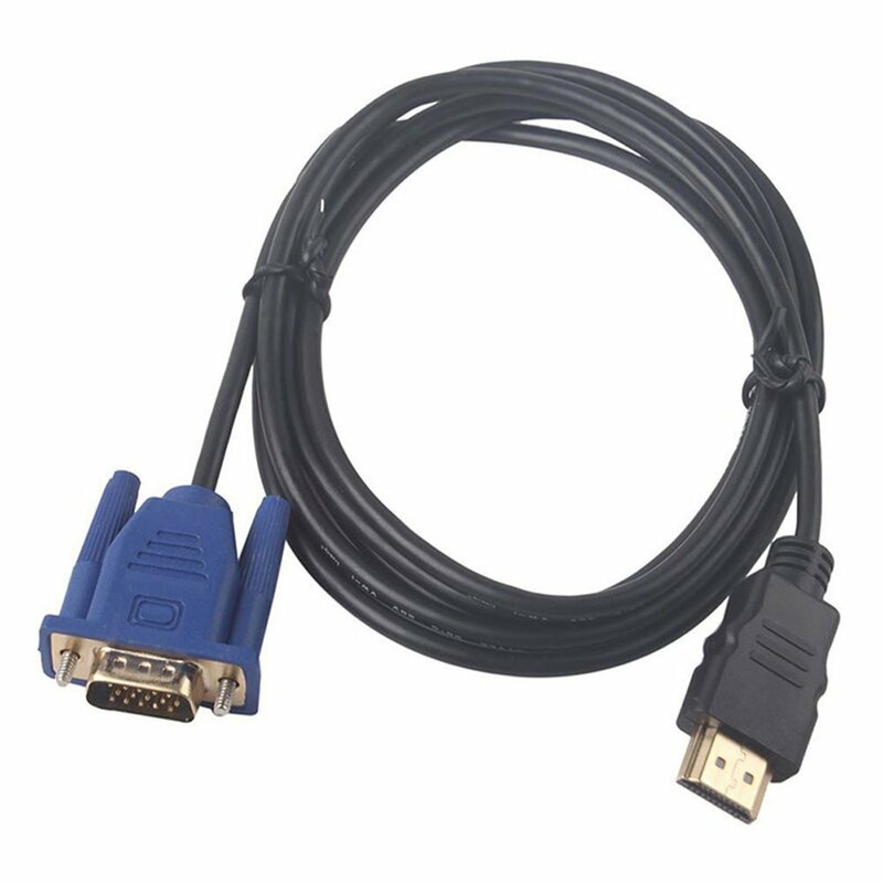 Kabel 3/10M yang kompatibel dengan HDMI, kompatibel dengan VGA HD dengan kabel adaptor Audio HDMI kompatibel dengan kabel VGA