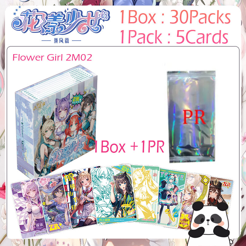 Tarjetas de colección de Anime para niña de las flores, hermoso traje de Bikini, caja de refuerzo, juguete para niños, regalos de cumpleaños, 2 tarjetas de diosa, Hobby, nuevo