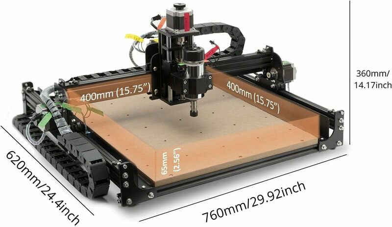 FoxAlien CNC Router 4040-XE, 300W Spindle 3-Axis Engraving and Milling  for Wood Metal Acrylic