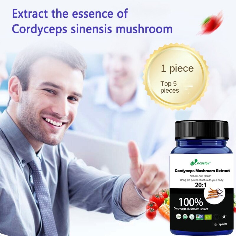 Najlepsze wysokiej jakości 100% czyste sproszkowany ekstrakt grzybowy Cordyceps, CS-4 Cordyceps Sinensis, Dong Chong Xia Cao najlepsze wysokiej jakości 100%