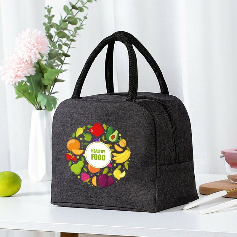 Lunch Carry Bag Insulated Thermal Portable Bags for Women Children school Trip lunch Picnic Dinner Cooler food Canvas Handbags