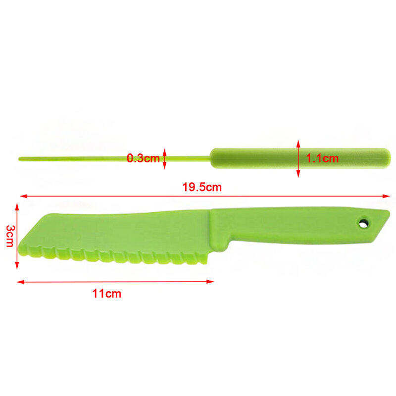 For Fruit Bread Safe Kitchen Knife tools Sawtooth Toddler Cooking Children Paring Plastic Kids Lettuce Knives Sawtooth Cutter