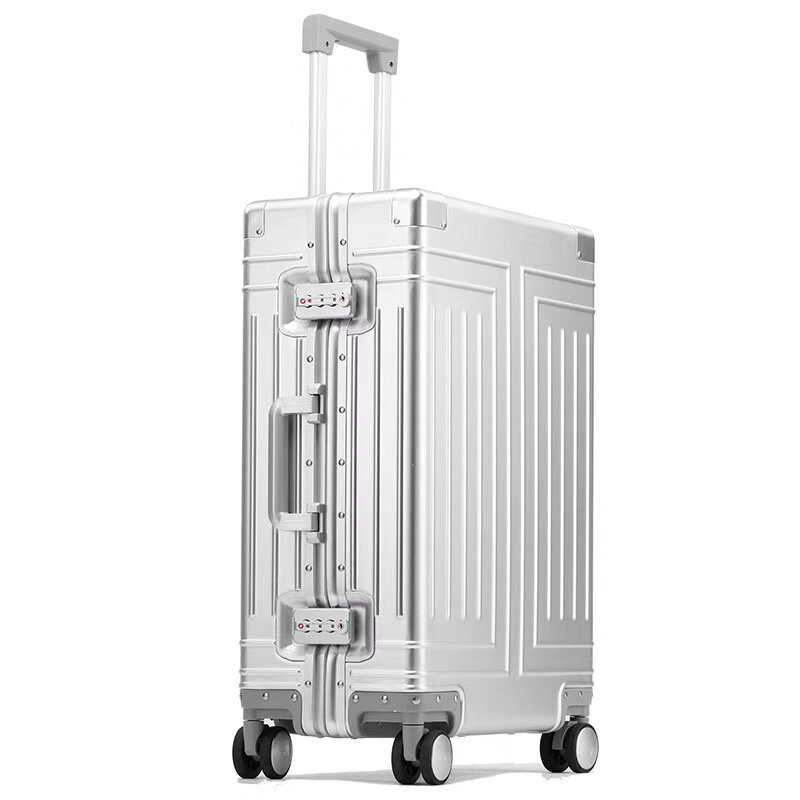 100% Aluminum-magnesium alloy Rolling Luggage Spinner 26 inch High capacity Suitcase Wheels 20 24 inch Cabin Trolley Suitcase