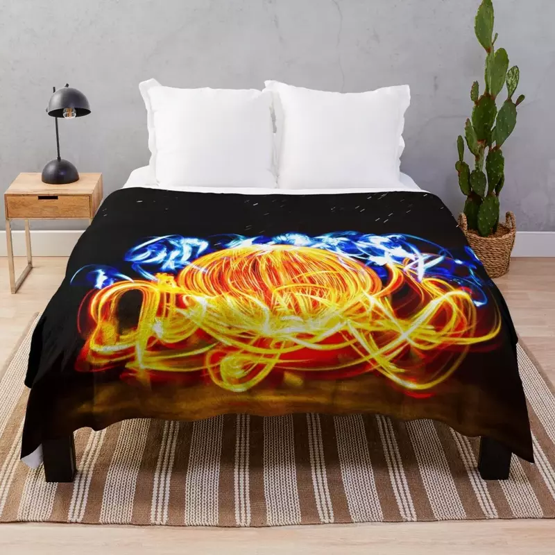Ball of Fire meets Flinders Ranges Throw Blanket Travel Large For Decorative Sofa Blankets