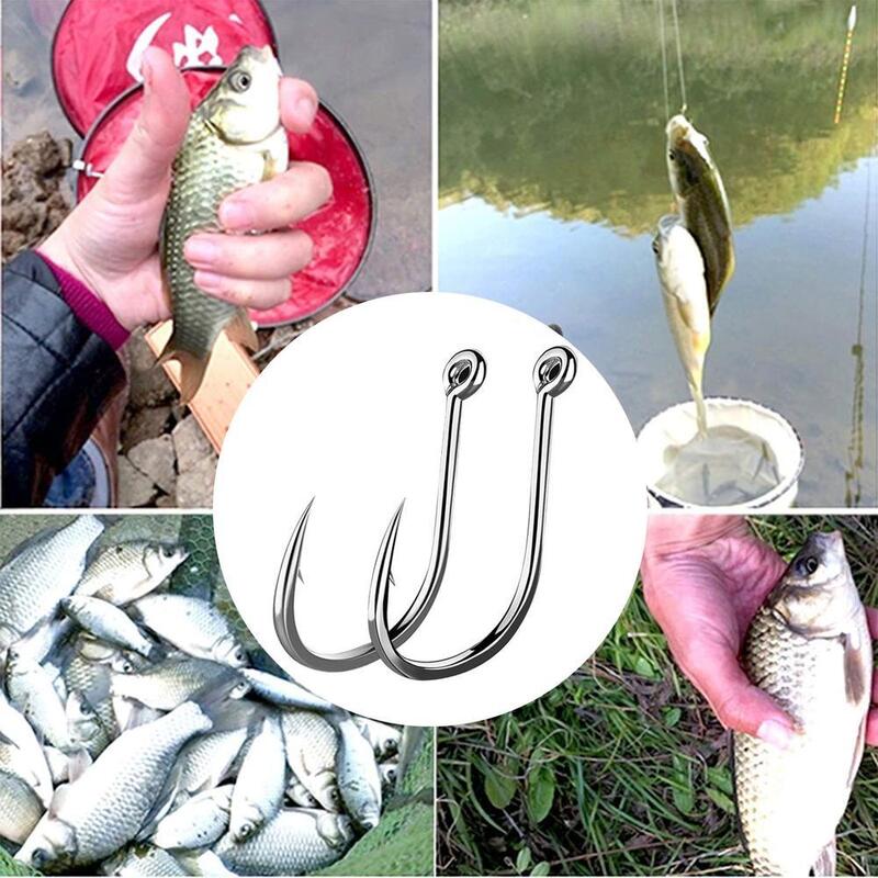 Fishing Hooks Portable Multi-size High Carbon Steel Fishhook With Barbs Fishing Tackle Accessories For Gifts