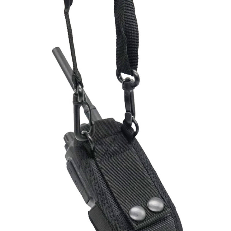 Nylon Walkie Talkie Holder Pouch Bag, Two Way Radio Case, alça de ombro ajustável para Baofeng