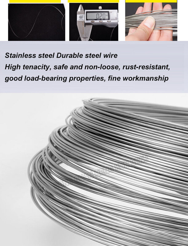304 Stainless Steel Spring Wire Hard/Soft Wire 0.1mm-3mm Length 1m/5m/10m Single Strand Bundled Soft Iron Wire Frame Steel Wire
