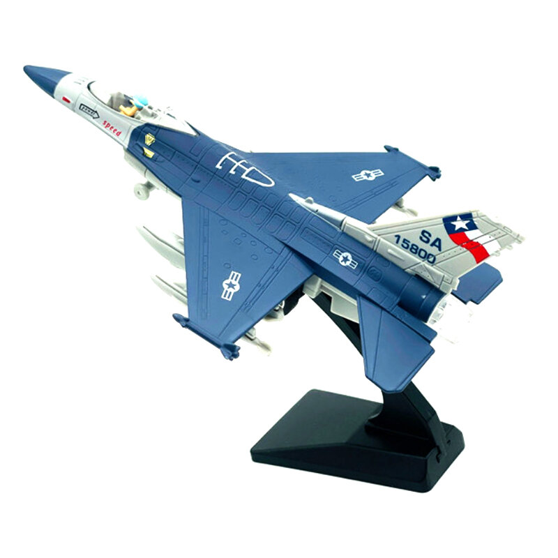سبيكة دييكاست نموذج طائرة لعبة لصبي ، صنعة غرامة ، الصوت والضوء ، صندوق اللون الأصلي ، F16 ، B113