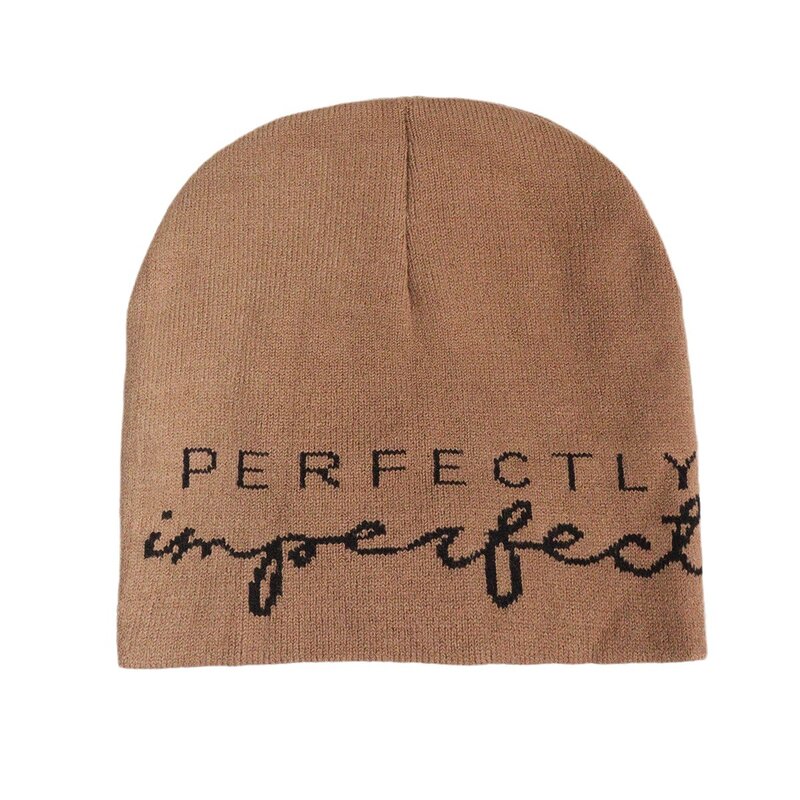 Bonnet élastique avec lettre pour femme, bonnet Skullies doux, bonnet de sport solide, chapeau de ski chaud, chapeaux d'hiver, nouvelle mode, 2024