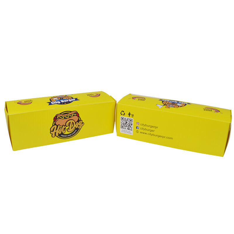 Customized productEco-friendly Custom Logo Printed Art Paper Box Hot Dog Box