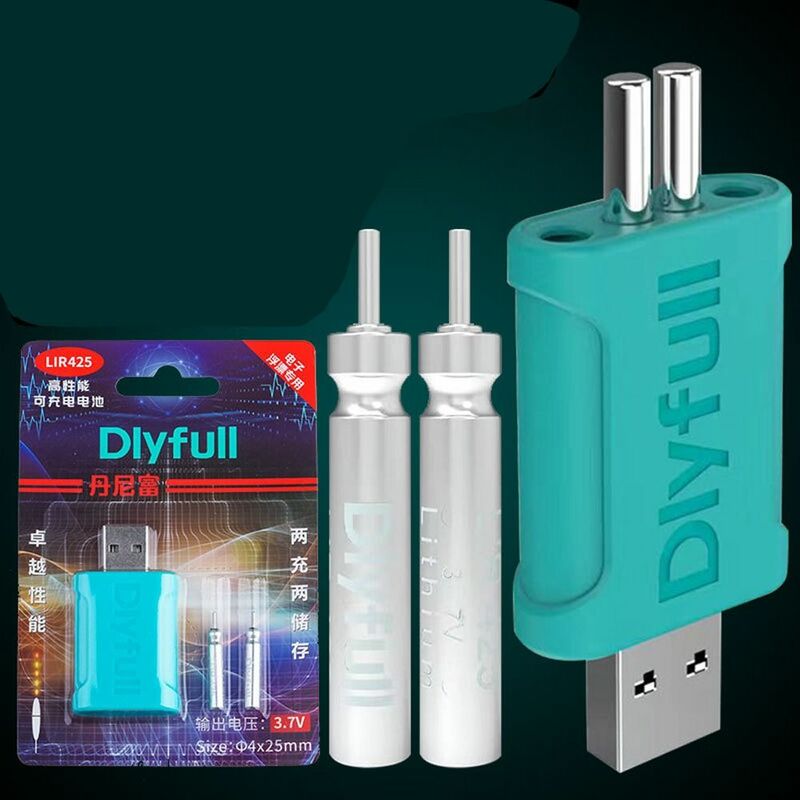 Alat pancing elektronik, tongkat memancing lampu kilat CR425 4 lubang pengisi baterai mengapung ikan catu daya USB dapat diisi ulang