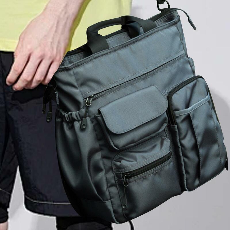 Tas selempang praktis untuk pria, tas bahu praktis untuk Laptop bisnis dengan pegangan, tas tangan selempang untuk pacar, ayah, kerja, kantor