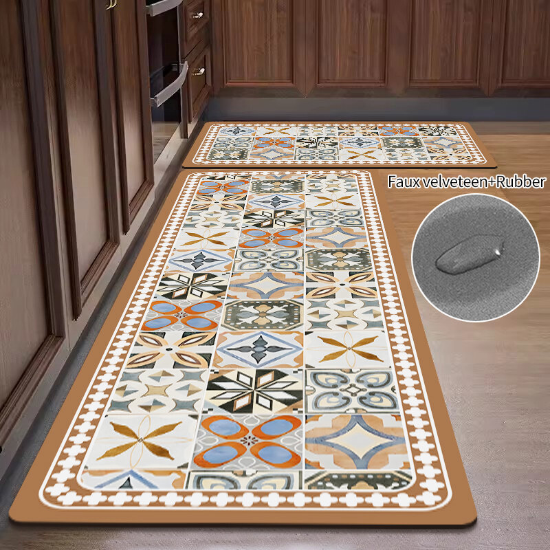 Kieselgur Matte rutsch feste Küchen teppich super saugfähige Fußmatten Küche lange Teppiche für Wohnzimmer Eingang Fuß matte lange Teppiche