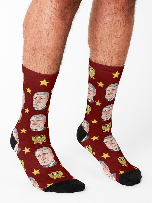 ประธานาธิบดีจอร์จดับเบิลยู. ถุงเท้าบุชถุงเท้าเด็กฮาโลวีนน่ารักออกแบบได้ตามต้องการสำหรับผู้ชาย