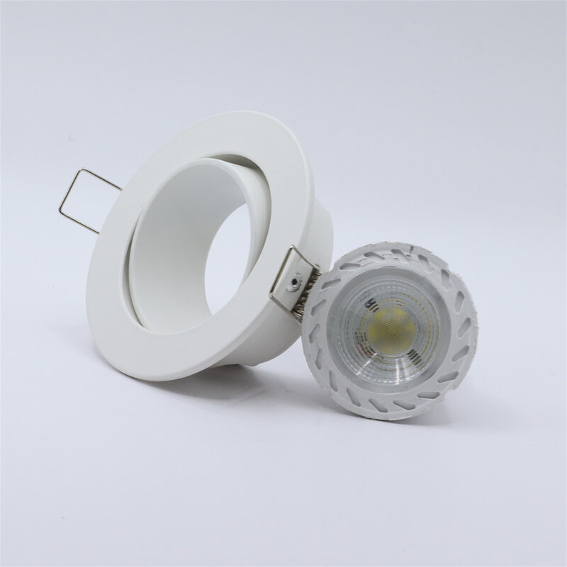 Verstelbare Mr16 Led Stand Wit Halogeen/Led Spot Licht Frame Lamphouder Downlight Accessoires Uitsparing 70Mm
