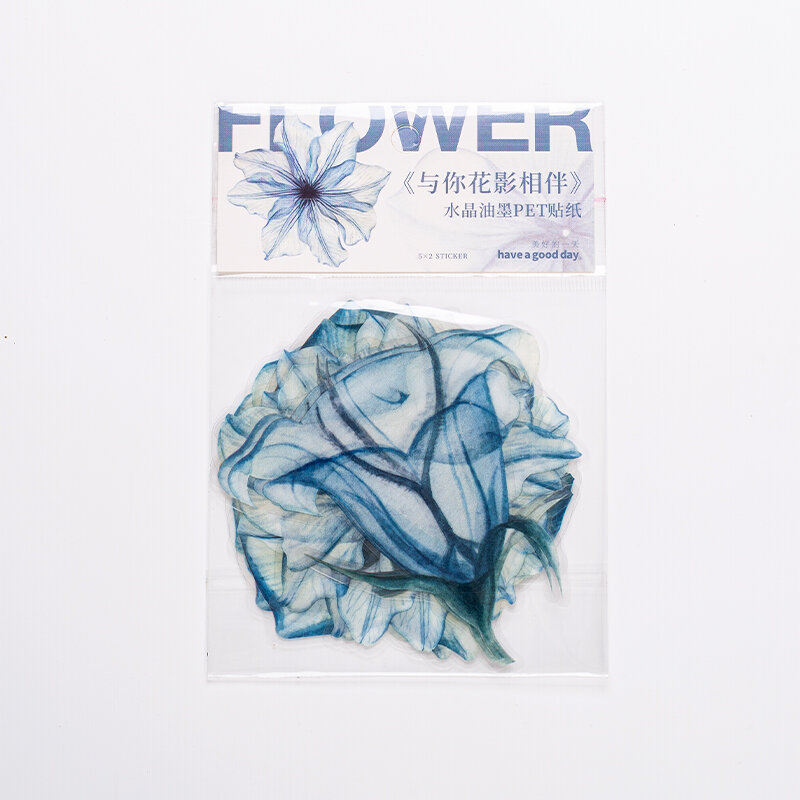 Journamm-Adesivo floral impermeável, Deco Junk Journal, DIY Scrapbooking, Papelaria colagem, Flor adesiva, 10pcs por pacote