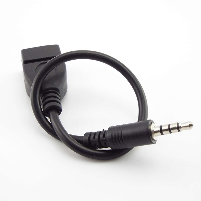 3.5mm jack męski na USb żeńskie jack 3.5 męski konwerter słuchawkowy kabel do słuchawek przewód złącze adaptera do mp3 pc J17