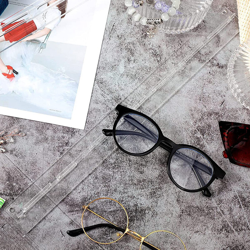 Kacamata akrilik transparan tempat kacamata hitam terpasang dinding rak penyimpanan Organizer kacamata tampilan rak gantungan perhiasan rak