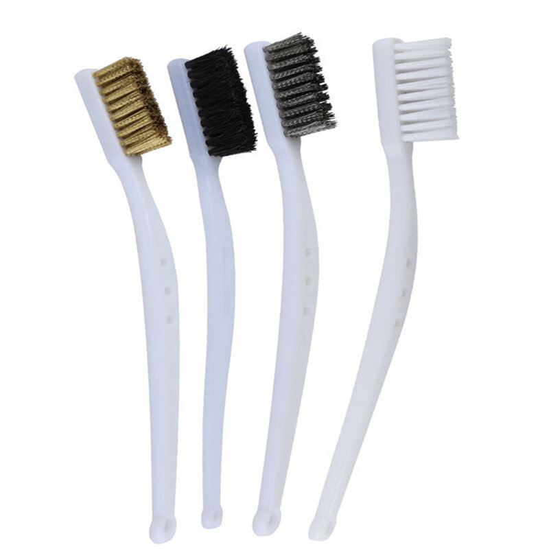 Industrial Toothbrush Mini Copper Steel Nylon Wire Brush Stainless Steel Wire Brush Dirt Hard Cleaning Toothbrush ﻿