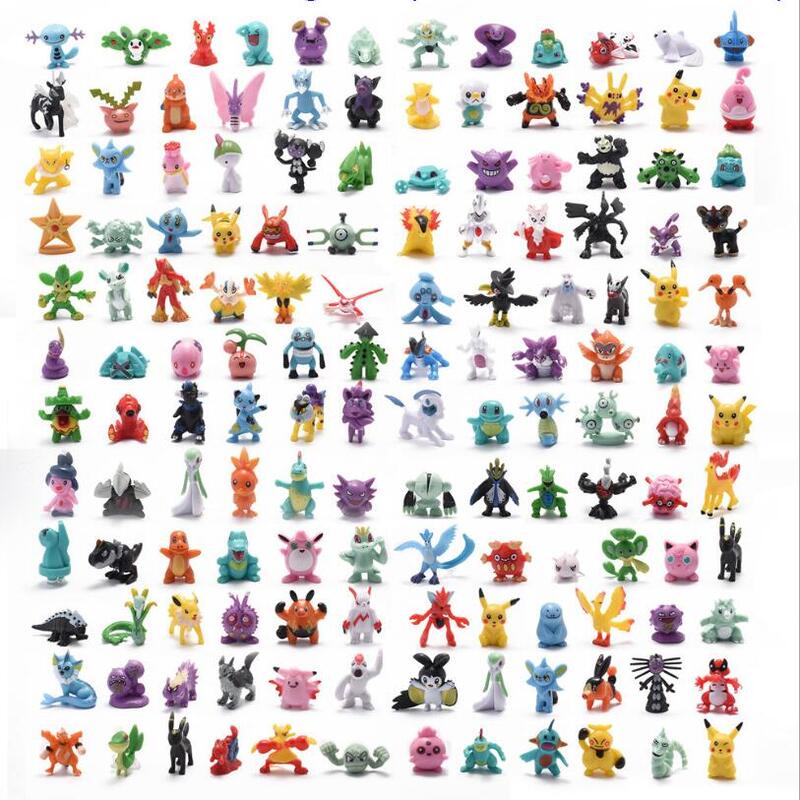Brinquedos Pokemoning Engraçados para Crianças, Bola Elfa, Figuras de Ação Anime, Brinquedo Monstro, Bonecas Modelo, Presente de Natal, 2-3cm, 7cm