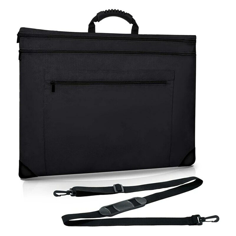 NEW-Lightweight Art Briefcase Waterproof Carrying Case With Sturdy Shoulders And Handle For Sketching,Posters And Painting