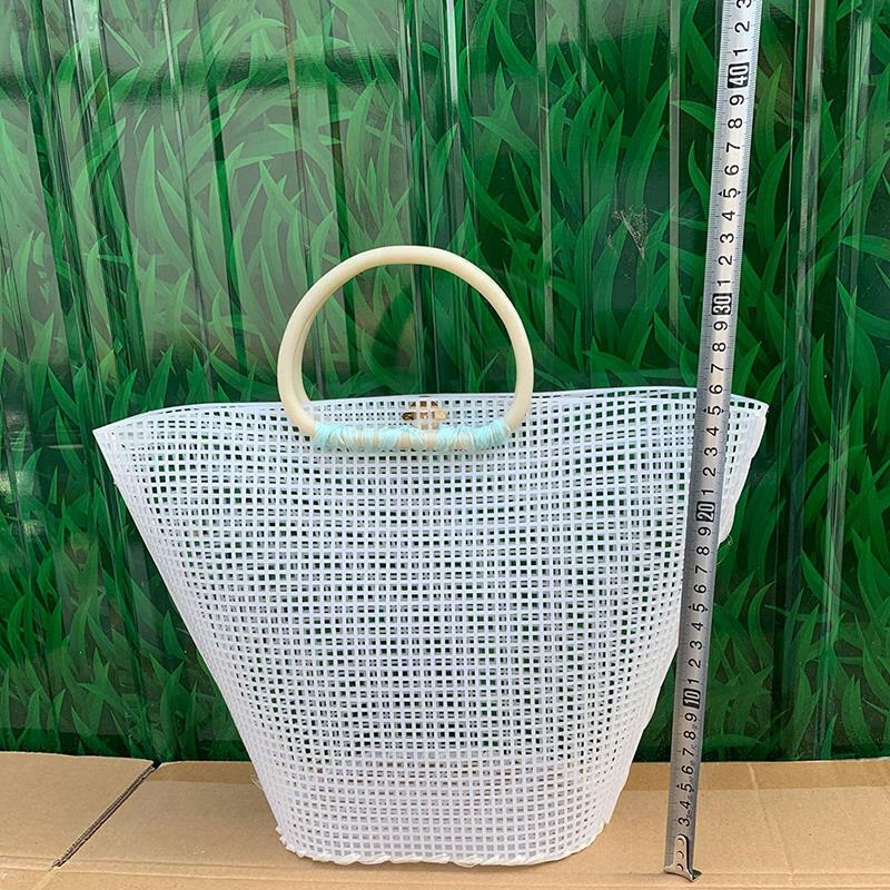 1pc bordado balde saco auxiliar tricô costura tecelagem folha de malha de plástico para diy acessórios artesanal fácil malha ajudante