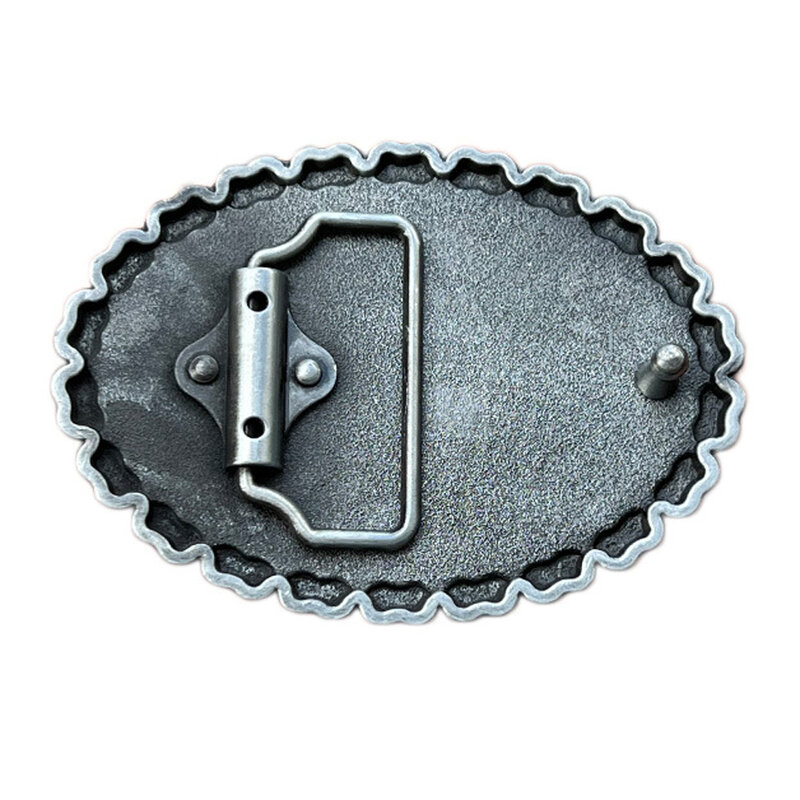 Common Men Black Plating Oval Smooth Chain Indian Alloy Metal Belt Buckle DS22-399 Brand Designer Cheap Buckles for Male Belts