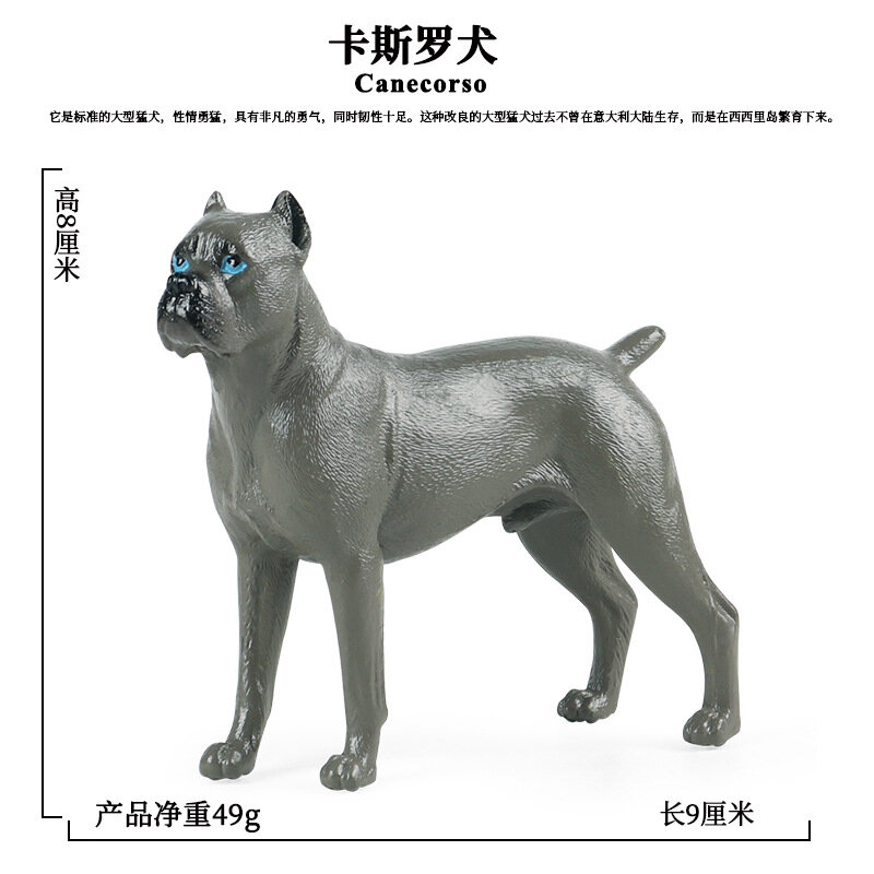Simulated solid wild animal dog model Castro Husky Duggot dog children's cognitive toy